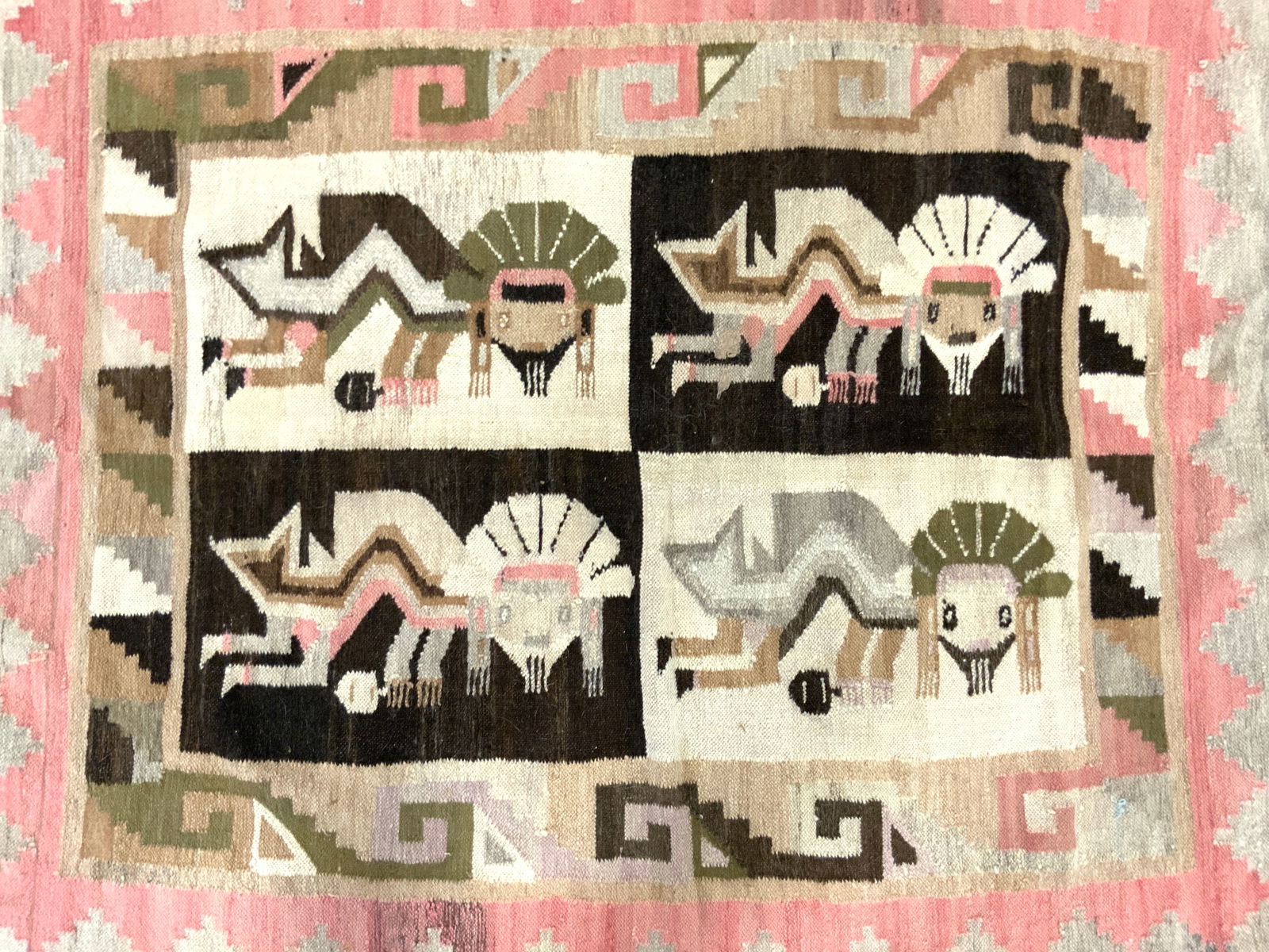 Vintage Handmade Peruvian Kilim Wool Rug (1 of 8)