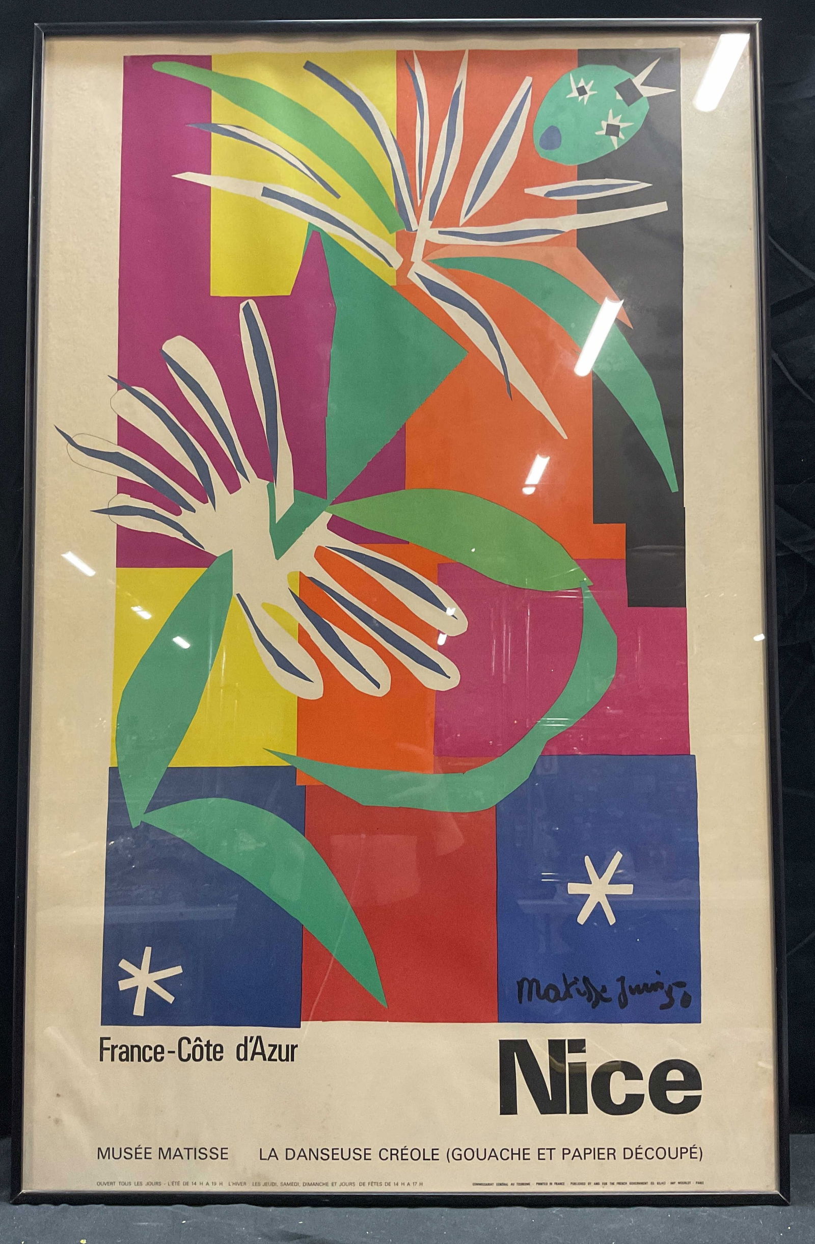 1965 Matisse Danseuse Creole French Tourism Poster (1 of 7)