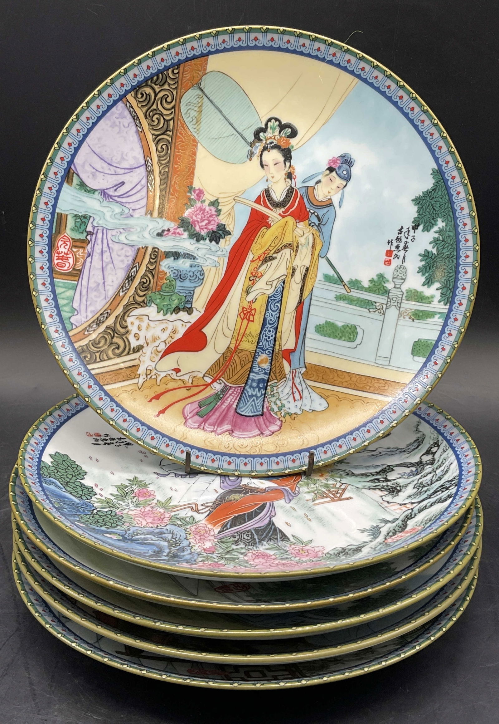 Lot 6 IMPERIAL JINGDEZHEN PORCELAIN Plates, 1986+ (1 of 11)