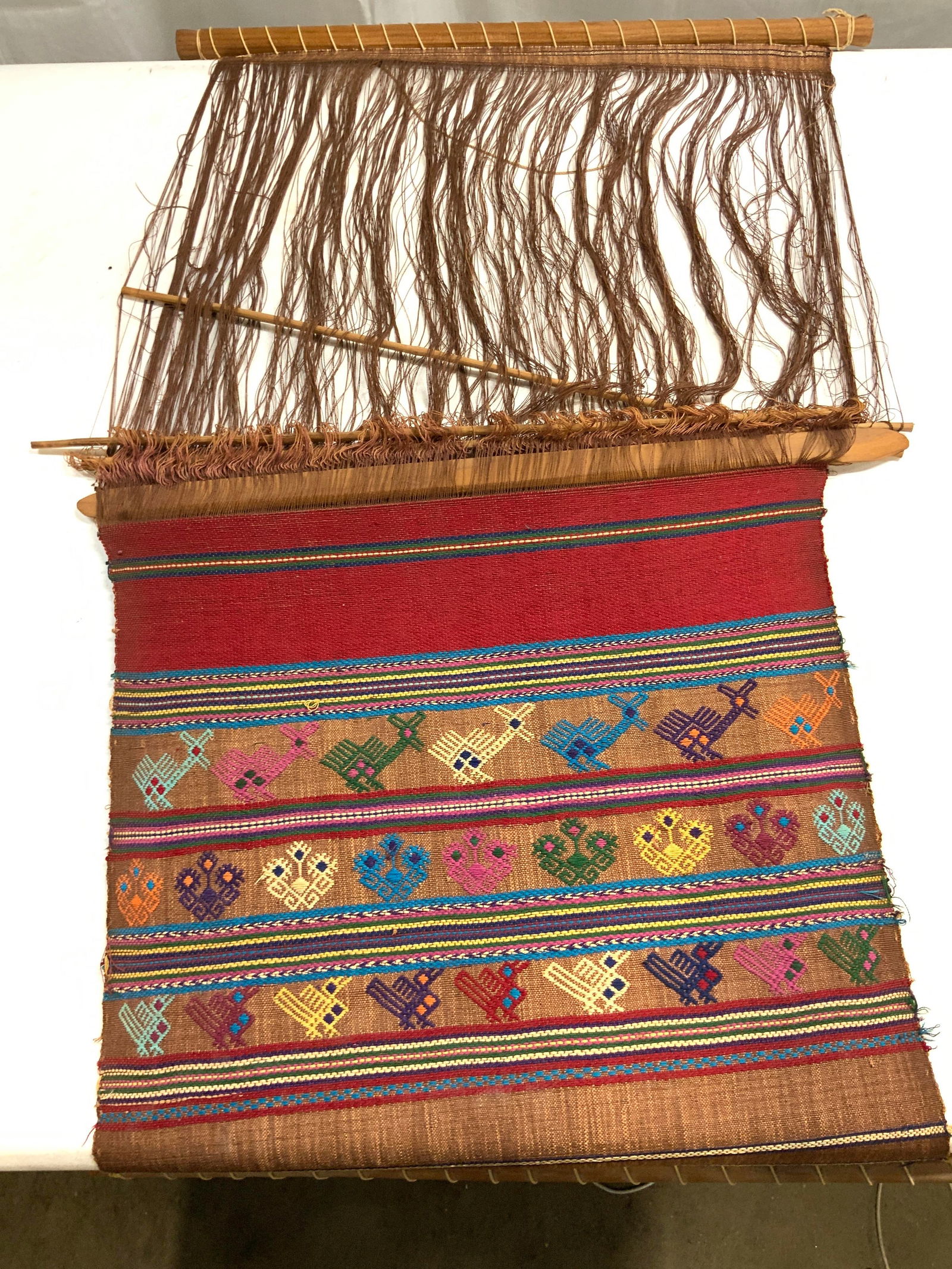 Guatemalan H Woven Folk Art Wall Hanging Tapestry (1 of 8)