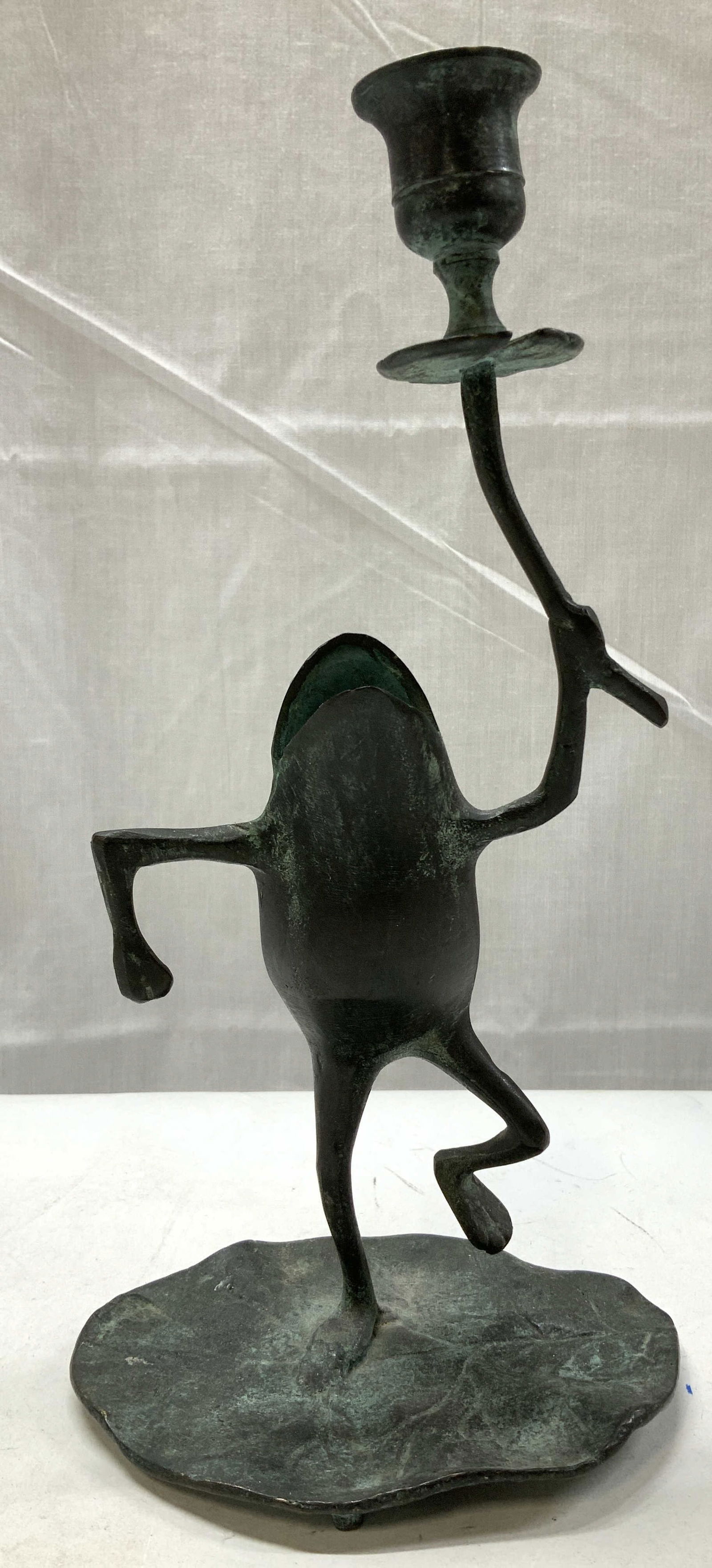 Pier1 Imports Frog Bronze Candlestick Holder KOREA (1 of 6)