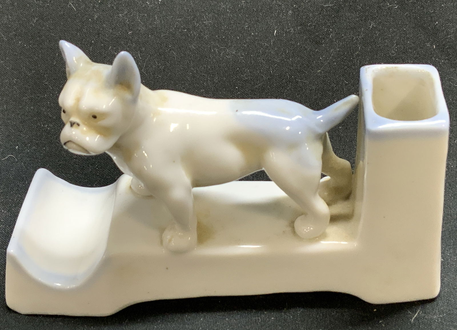 Vntg German Bulldog Porc Pipe Rest GERMANY (1 of 6)