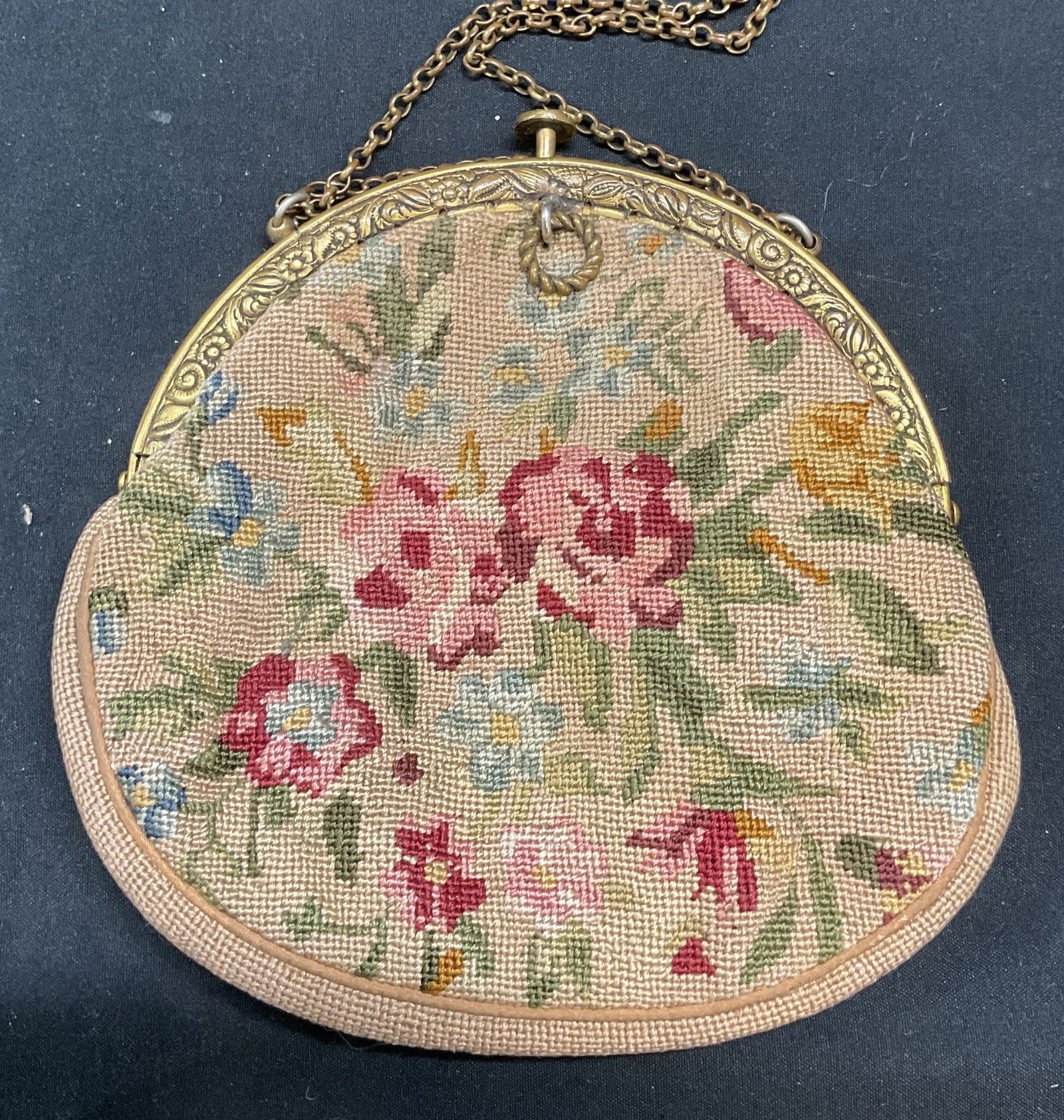 Vintage Floral Needlepoint Handbag (1 of 6)