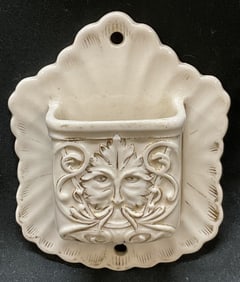 Vtg Mid Century Green Man Ceramic Match Holder