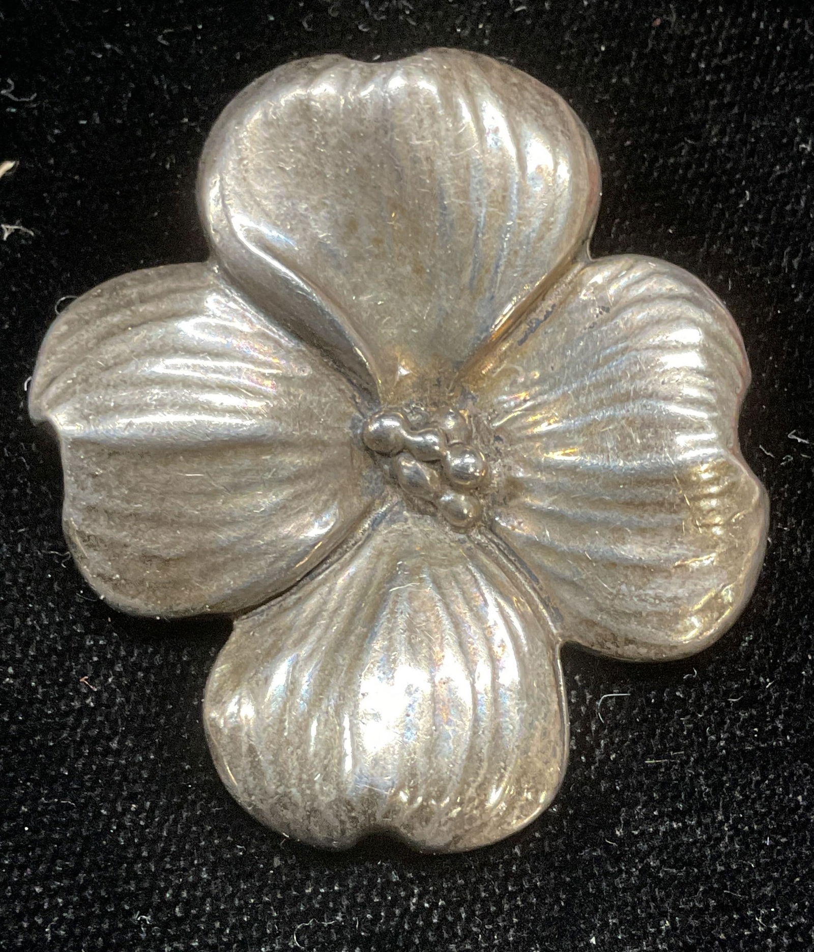 Vintage H & N Sterling Silver Flower Brooch (1 of 6)