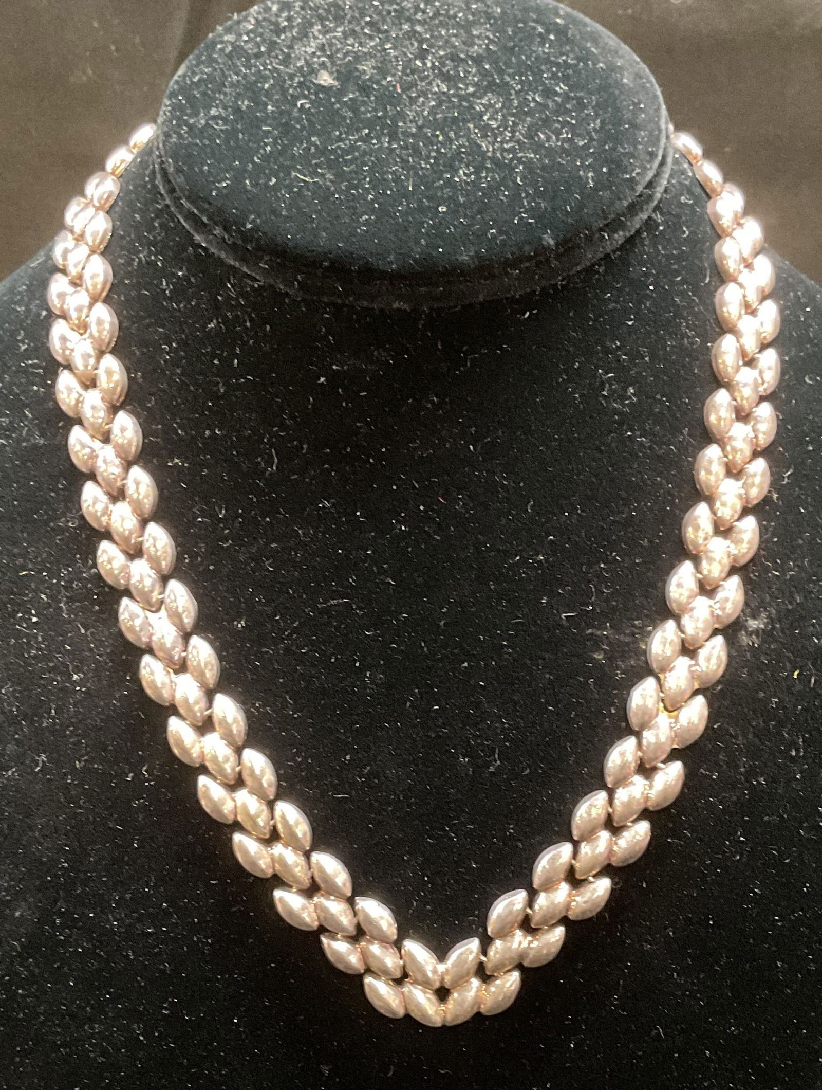 Vtg Signed Sterling Silver Chain Necklace Italy (1 of 6)