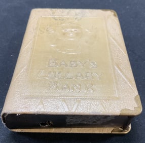 Vtg The Zell Co. Steel Babys Lullaby Bank