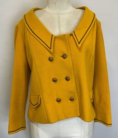 Vtg Wippette B. Altman & Co. Yellow Button Jacket