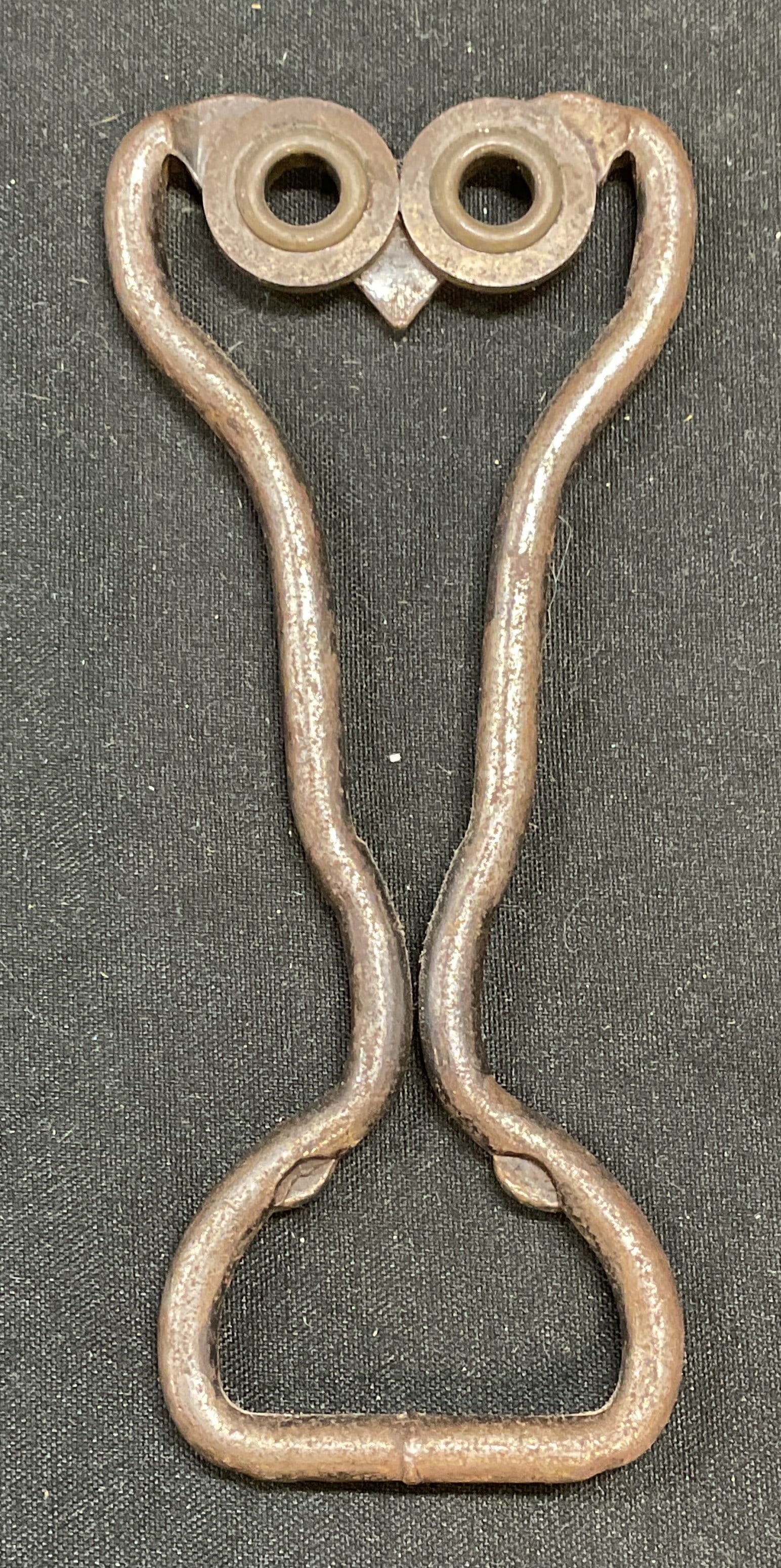 Antique Metal Owl Bottle Opener with Knife (1 of 6)