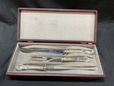 3 Royal Brand Sterling Silver Knives, Box England