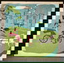 Vintage Wheeling Horse & Carriage Ceramic Tile