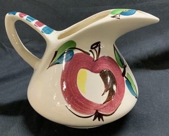 Vntg Purinton Slip Ware Pottery Apple Pitcher USA