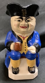 Sgn Vntg Hand Painted Devonmoor England Toby Jug