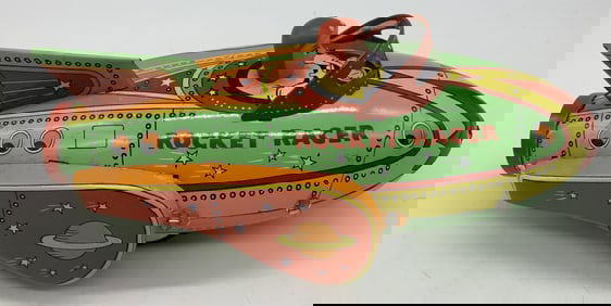 2001 SCHYLLING Rocket Racer Ship Tin Toy