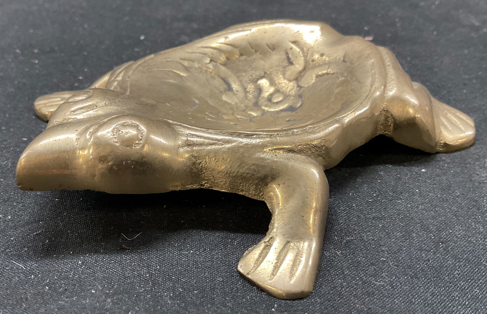 Vintage Brass Frog Ashtray Ring Dish (1 of 6)
