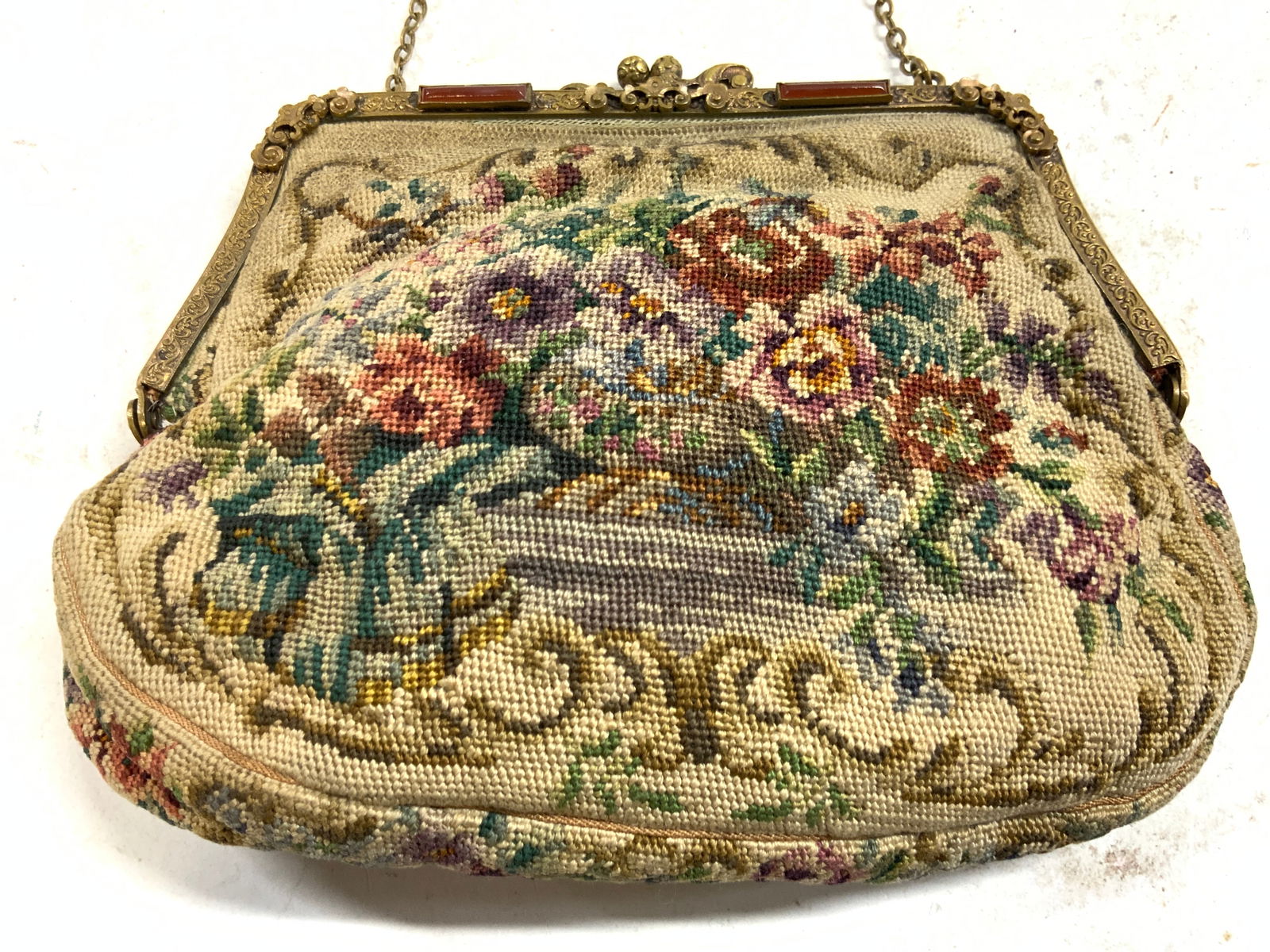 1920s Art Deco Petit Point Tapestry Purse (1 of 7)