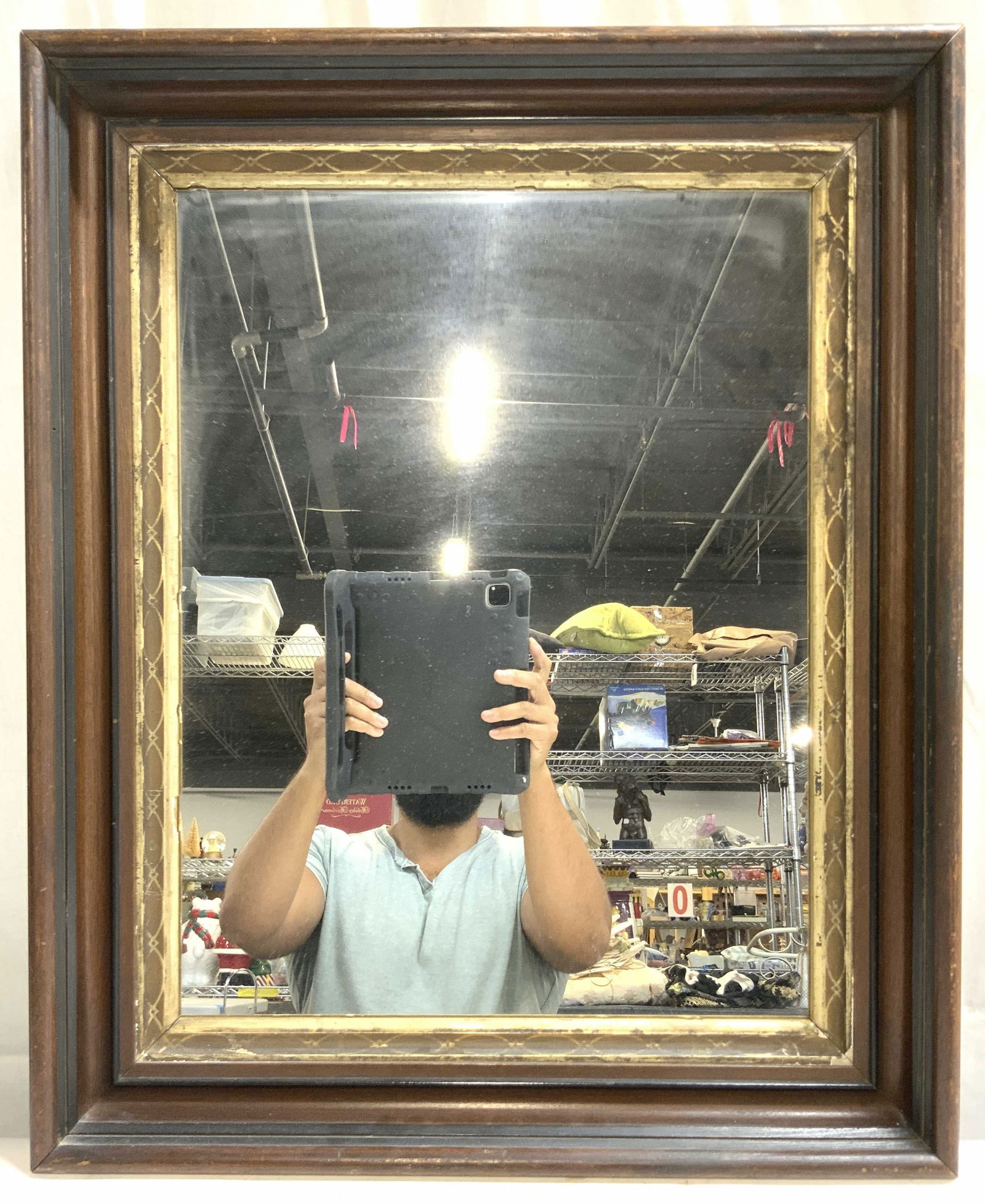 Vintage Wood Frame Wall Mirror 2ft (1 of 6)