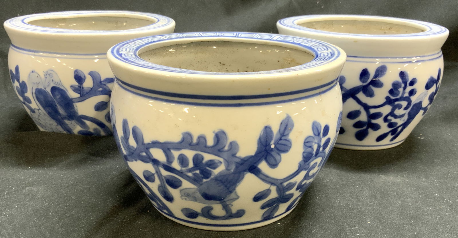 Lot 3 Chinoiserie Asian Porcelain Planters (1 of 7)