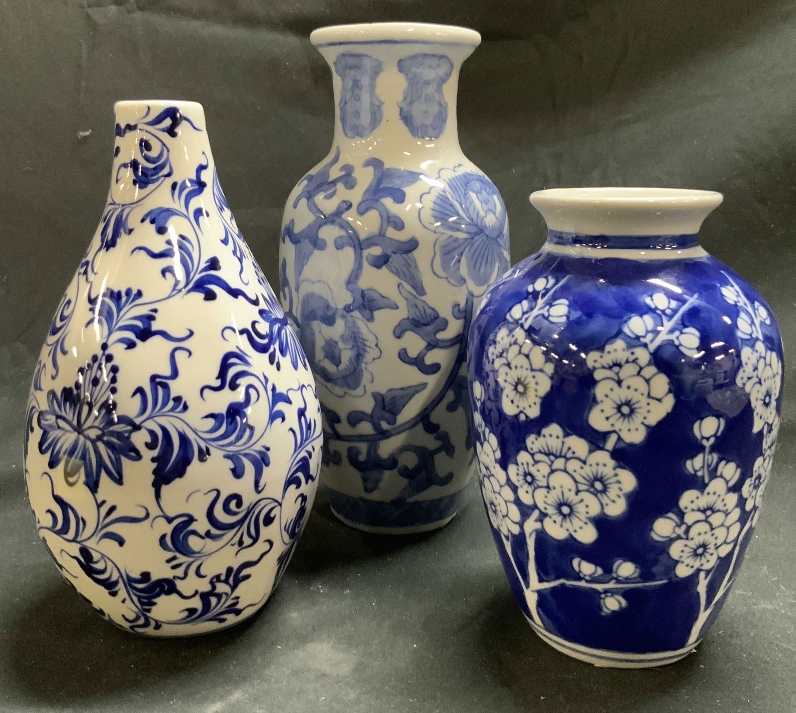 Lot3 Asian Porcel Chinoiserie Vases, Accent Decor+ (1 of 8)