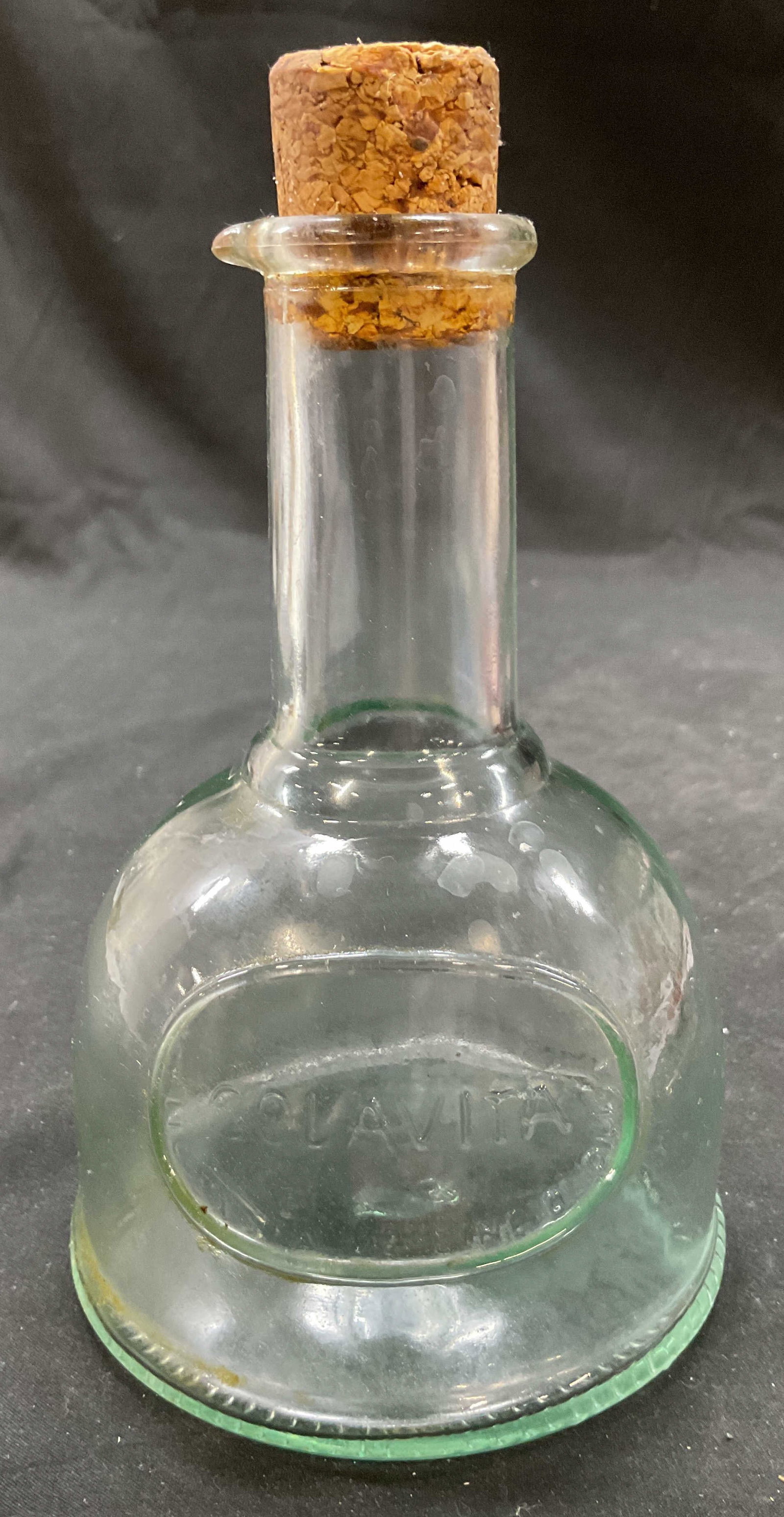 Vtg Colavita Olive Oil Glass Bottle w Cork Stopper (1 of 7)