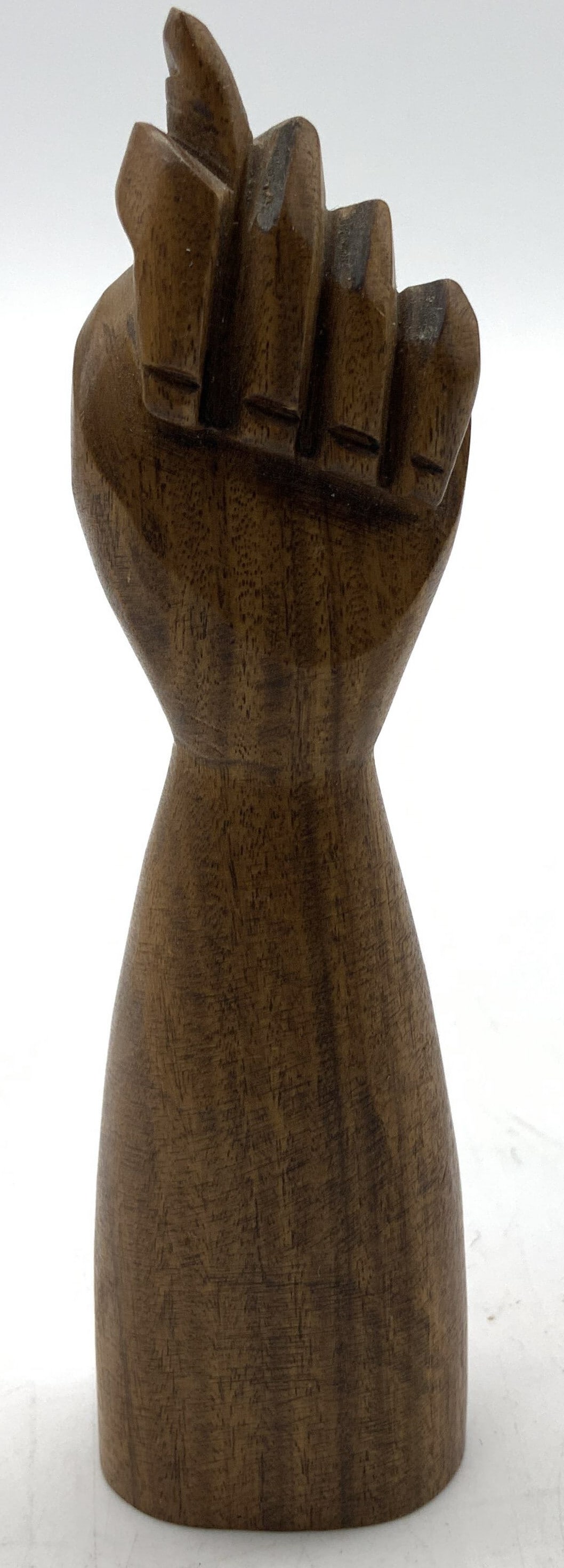 Hand Carved Wooden Figa Hand Sculpture 4.5in (1 of 6)