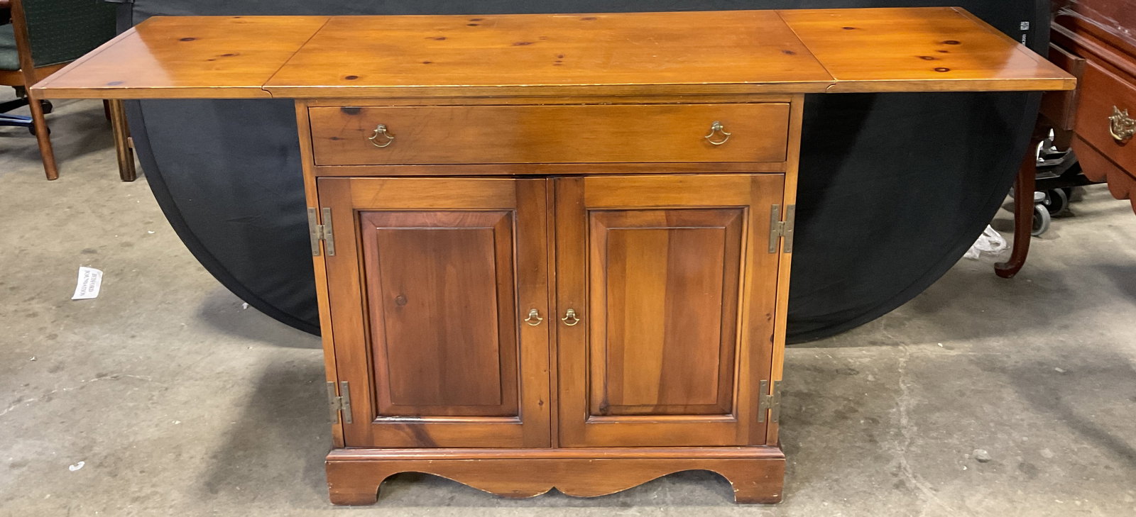 PINE SHOP ORIGINAL Vintage Buffet Server on Wheels (1 of 9)
