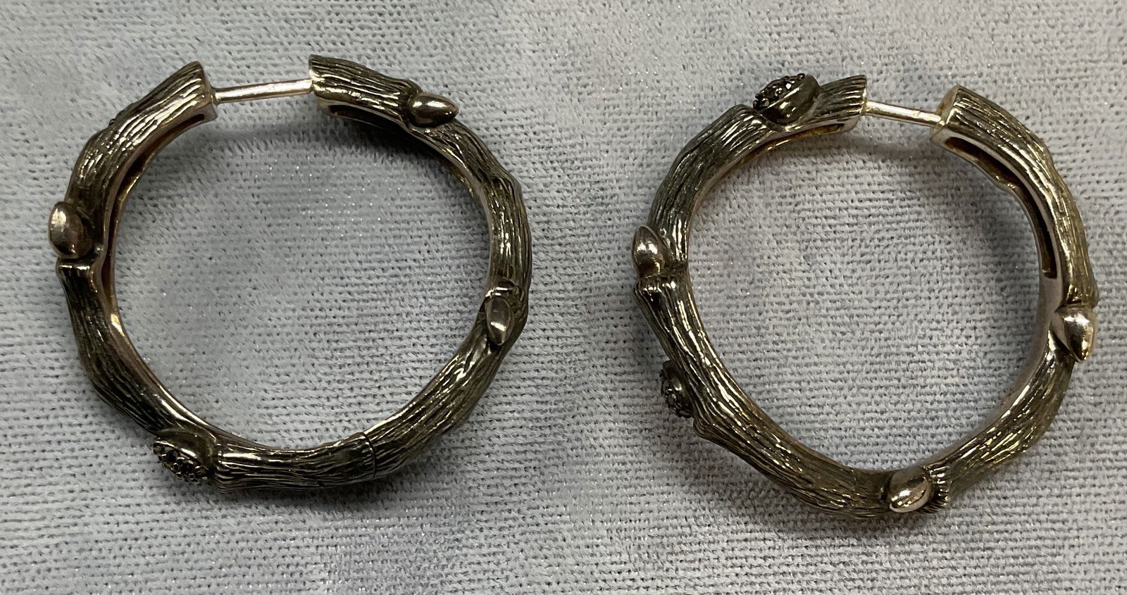 Stephen Dweck Sterling Silver Diamond Earrings (1 of 6)
