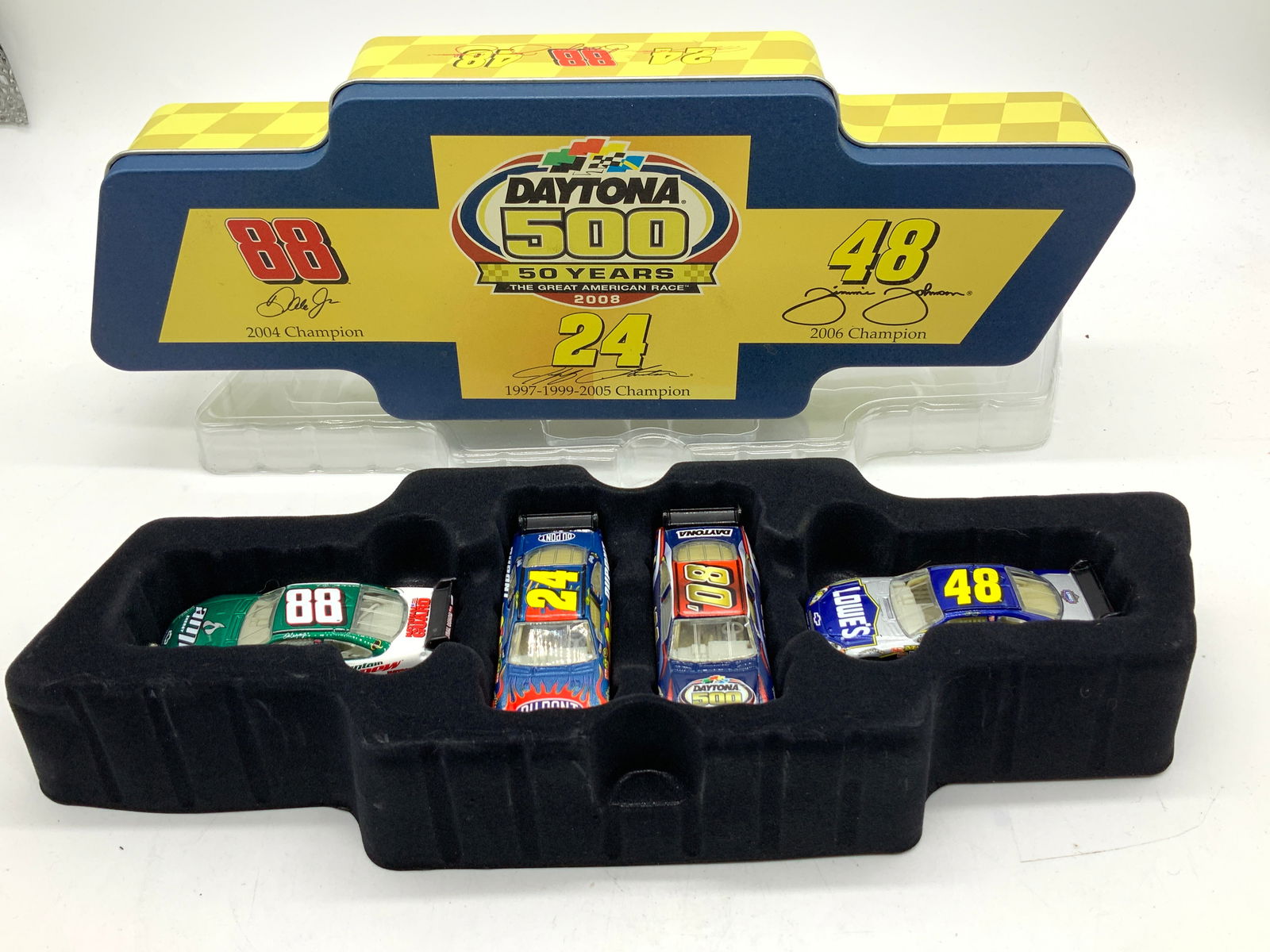 2008 NASCAR Daytona 500 Four Die-Cast Metal Cars (1 of 8)
