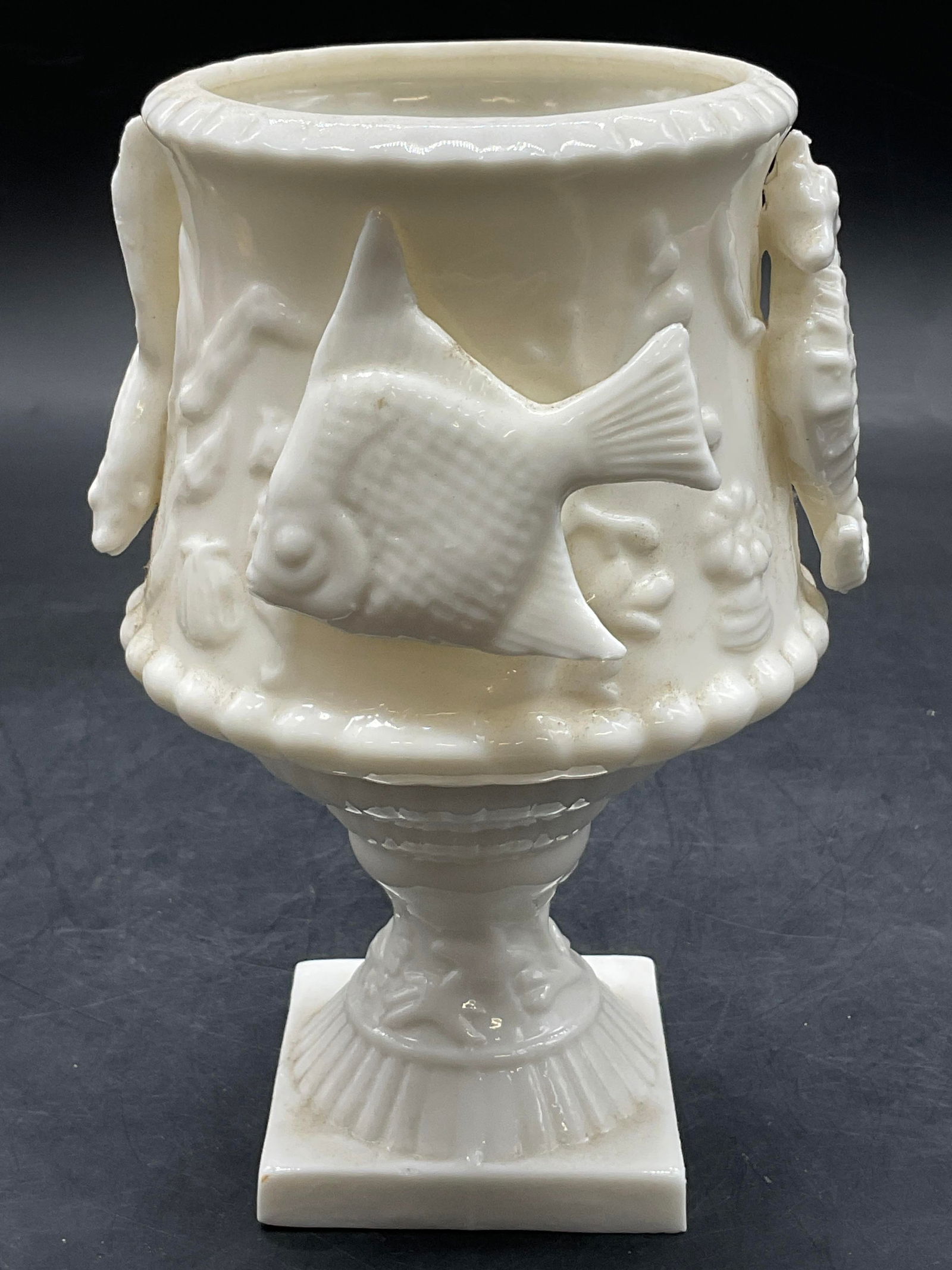 Vintage Ceramic & Glass Maritime Pedestal Vessel (1 of 8)