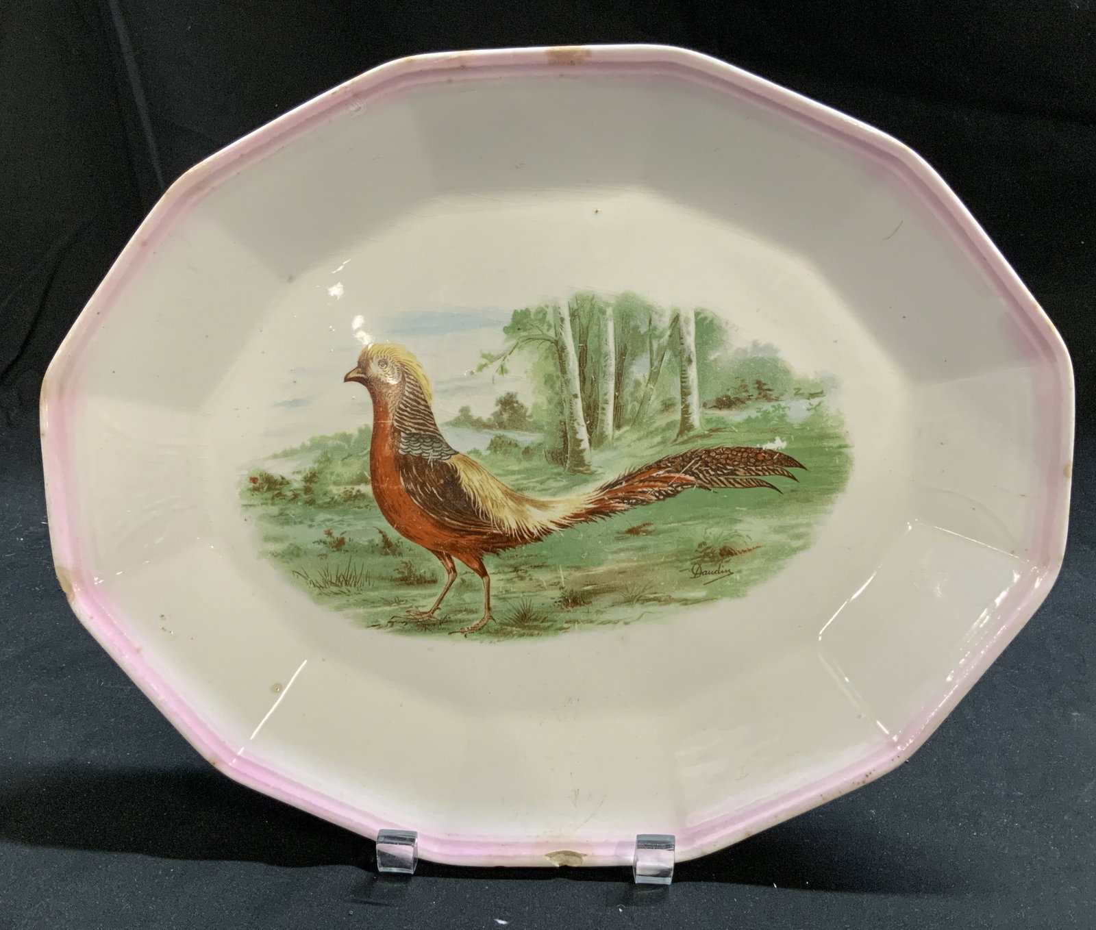 Vntg Sebring Pottery Pheasant Ceramic Platter OHIO (1 of 7)