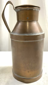 HE WRIGHT CO Antq Copper Milk Can W Lid USA