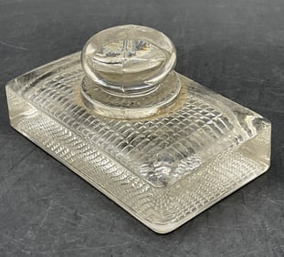 Vintage Rectangular Art Glass Paperweight