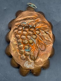 Vintage Grape Motif Copper Mold