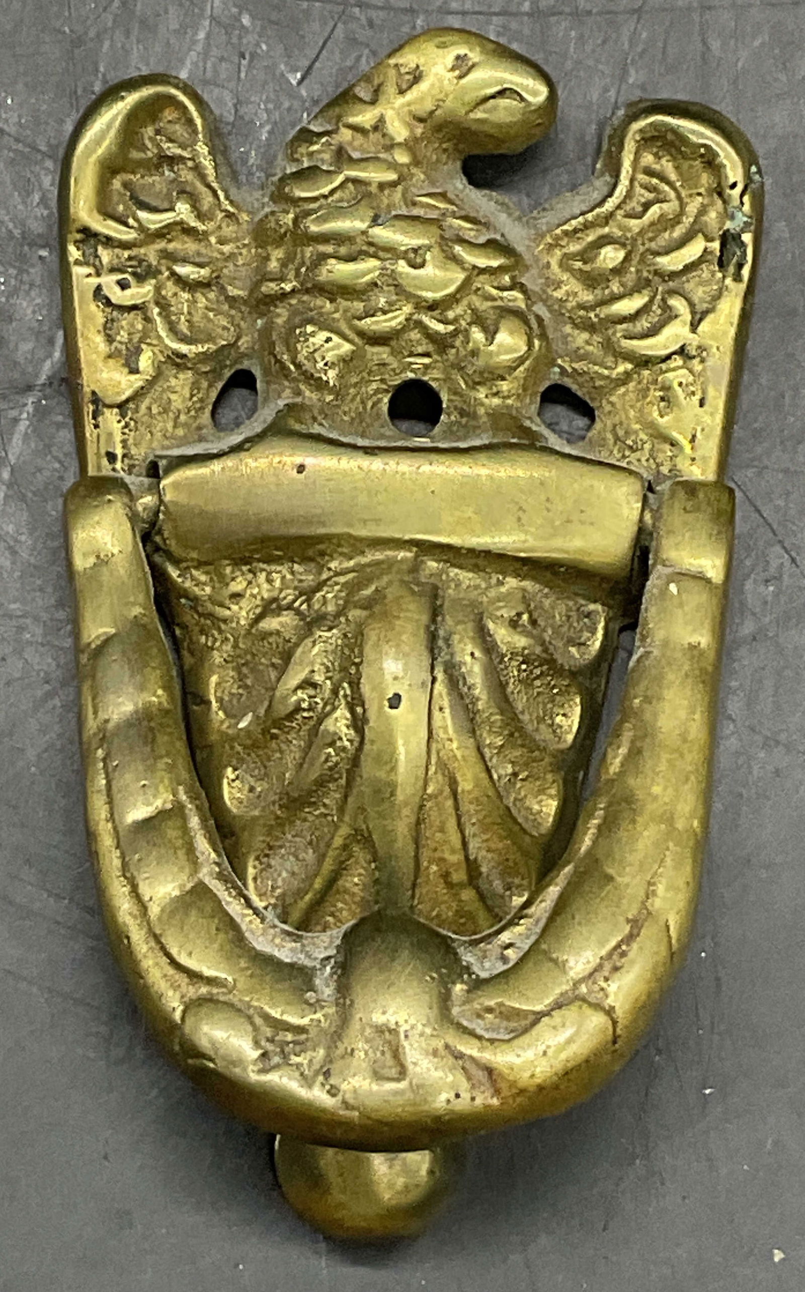 Vintage Brass Eagle Motif Door Knocker (1 of 7)