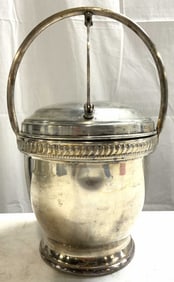 SILVER ON COPPER Ice Bucket W Lid Thermos Insert
