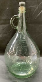 Vintage 4L Glass Jug Bottle W Stopper 14in