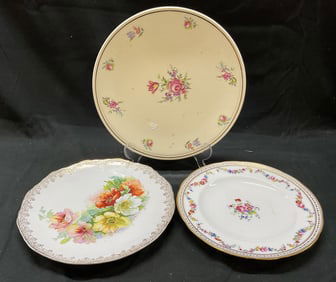 Lot 3 Porcelain Dinner Plates Priscilla USA+
