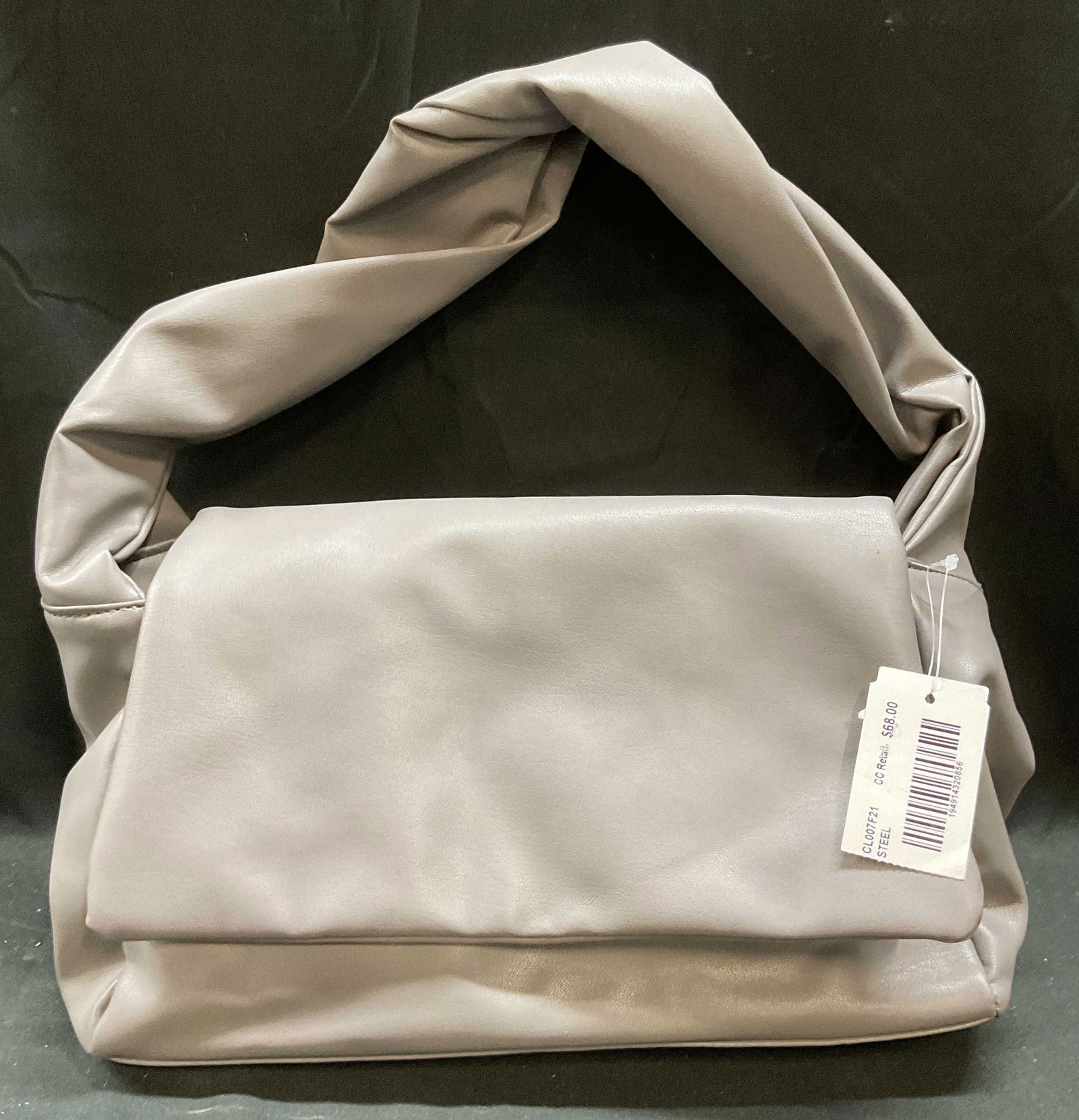 Grey Faux Leather Fold Over Handbag NWT (1 of 6)