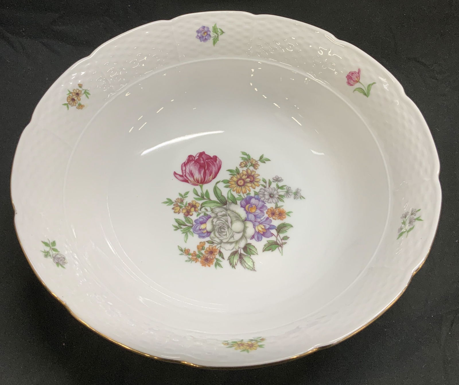 Europa Bouquet Porc Serving Bowl CZECHOSLOVAKIA (1 of 8)