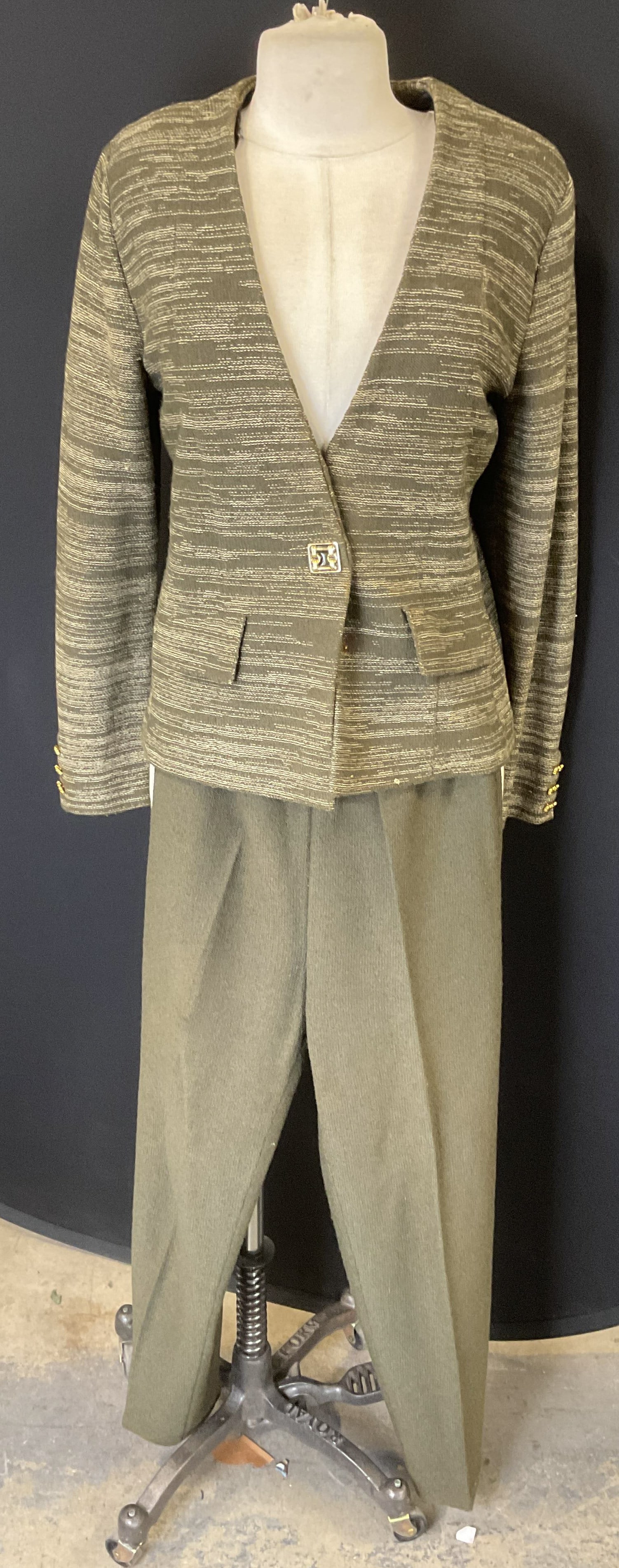 Vtg Steve Fabrikant Green Wool Jacket & Pants (1 of 6)