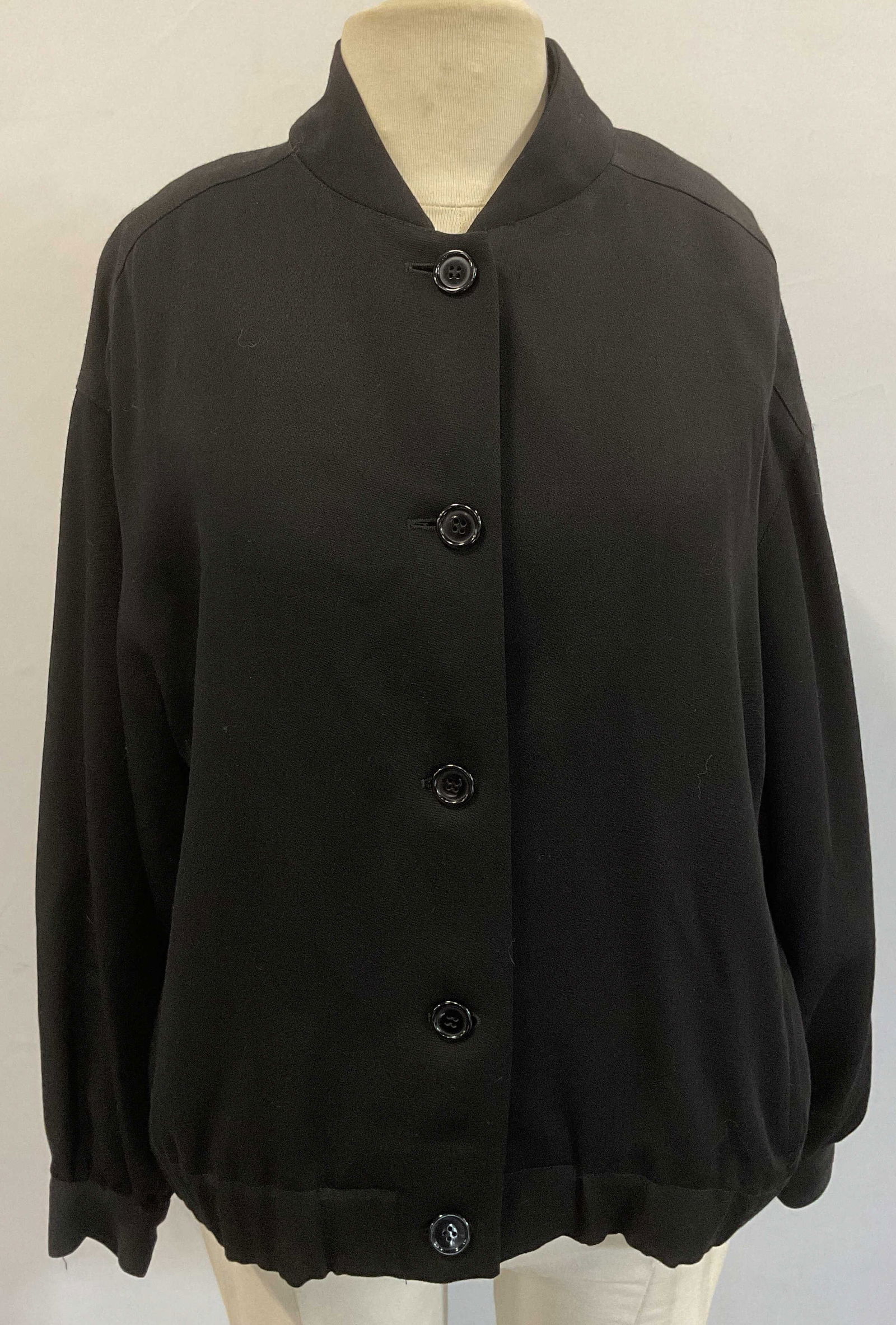 Vtg Joan & David Black Wool Blend Jacket Italy (1 of 6)