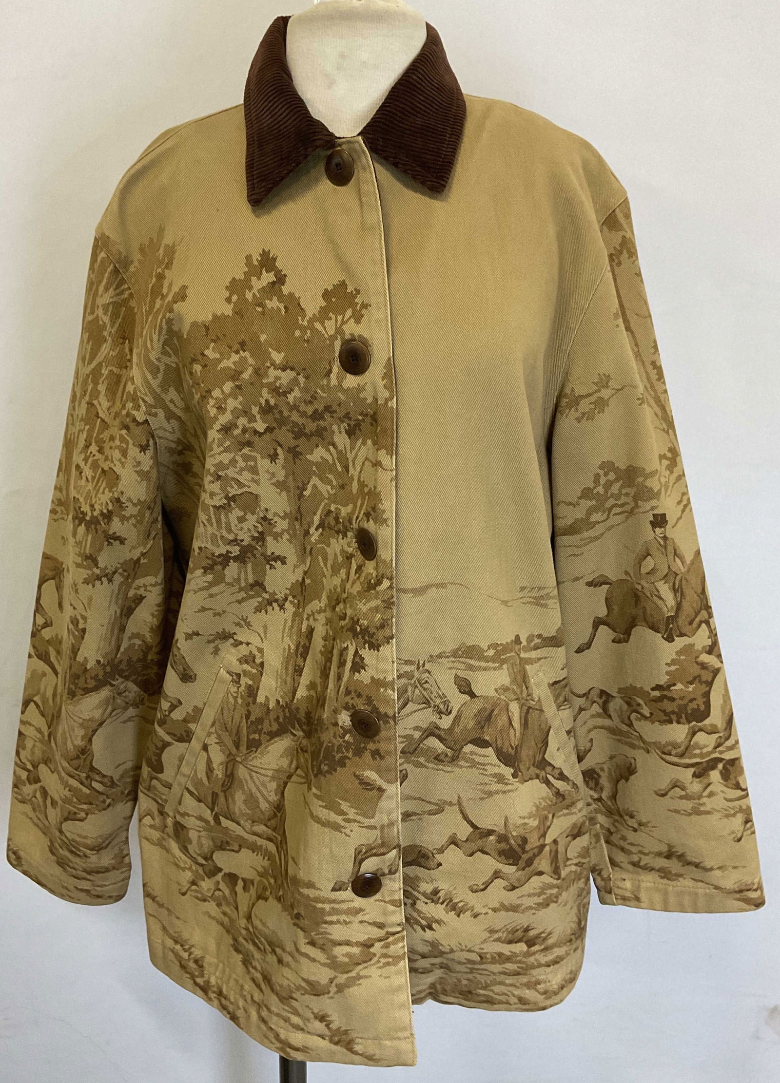 Ralph Lauren Tan Cotton Equestrian Print Jacket (1 of 7)