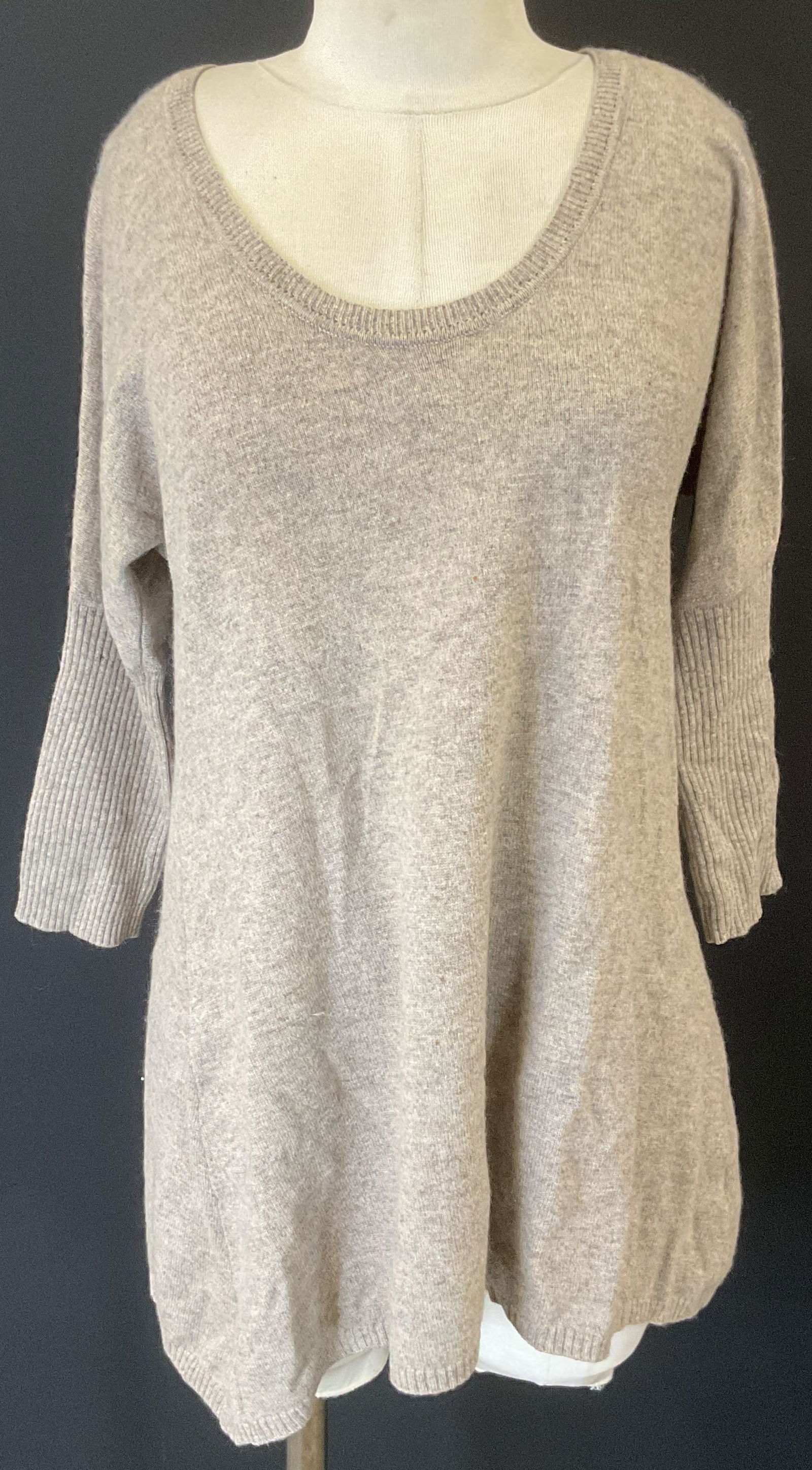 Velvet Tan Beige Cashmere Knit Sweater (1 of 6)
