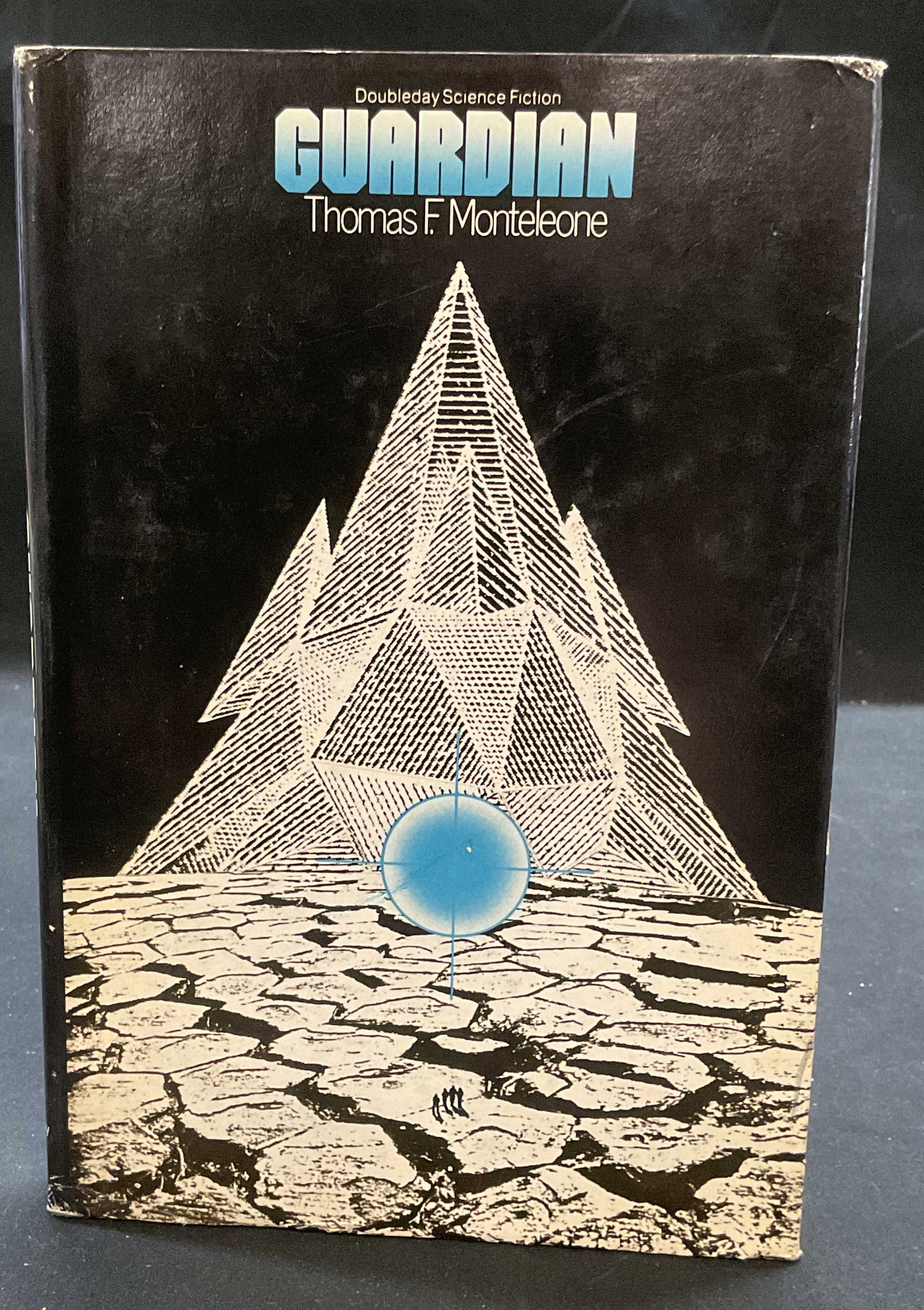 1st Ed Guardian, Thomas F Monteleone 1980: First edition hardcover Guardian by Thomas F Monteleone. Doubleday, 1980. Measures approx 8.5 x 5.5 inches. Some wear to cover, pages, and binding consistent with exposure. Book, first edition book, c