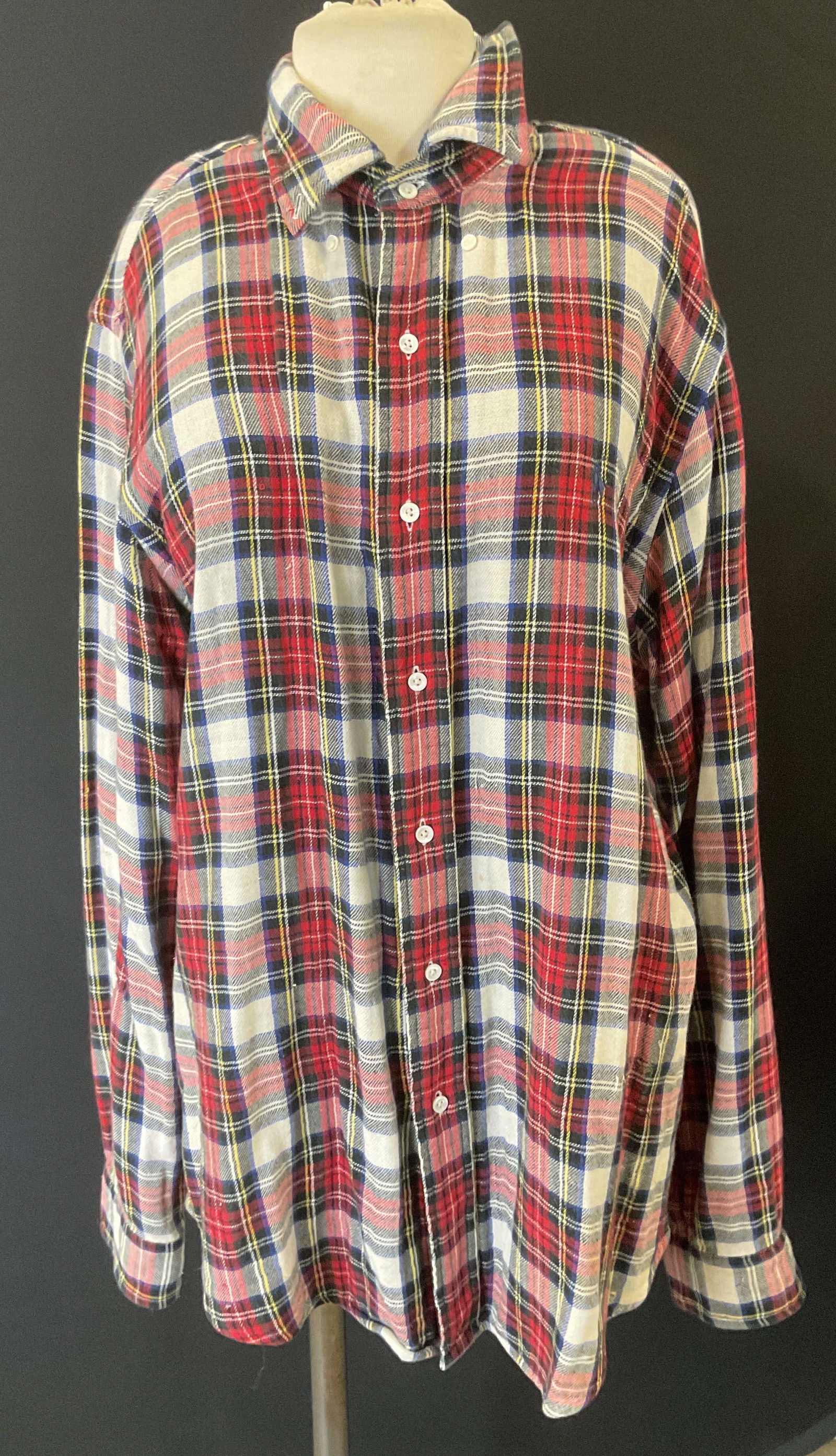 Ralph Lauren Red Plaid Flannel Button Up Shirt (1 of 6)