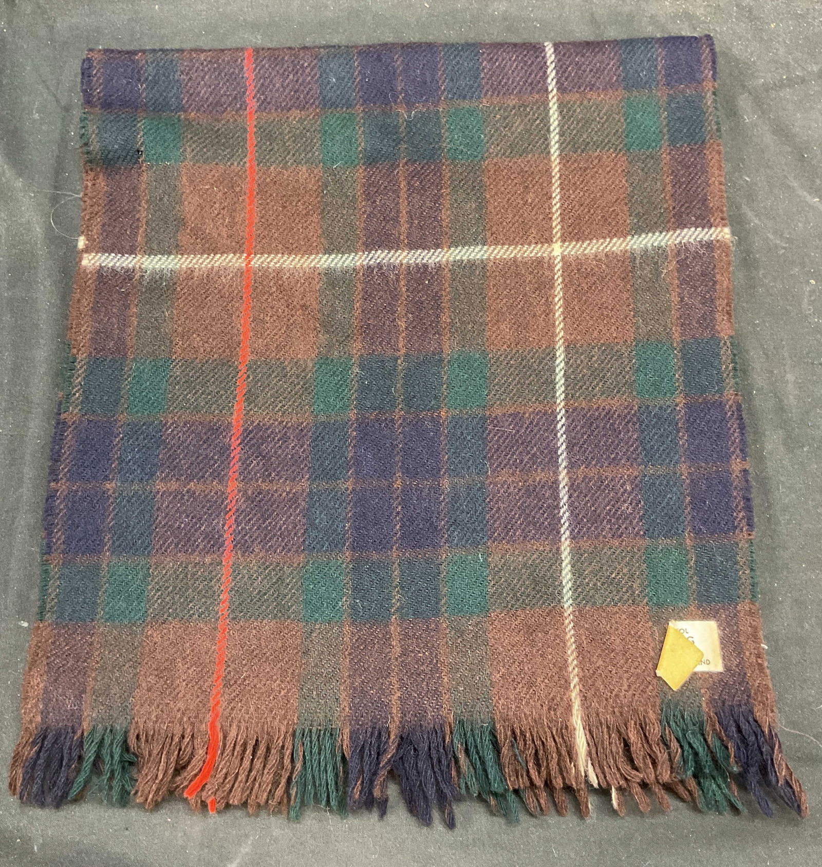Vtg Hunting Fraser Plaid Wool Scarf Scotland (1 of 6)