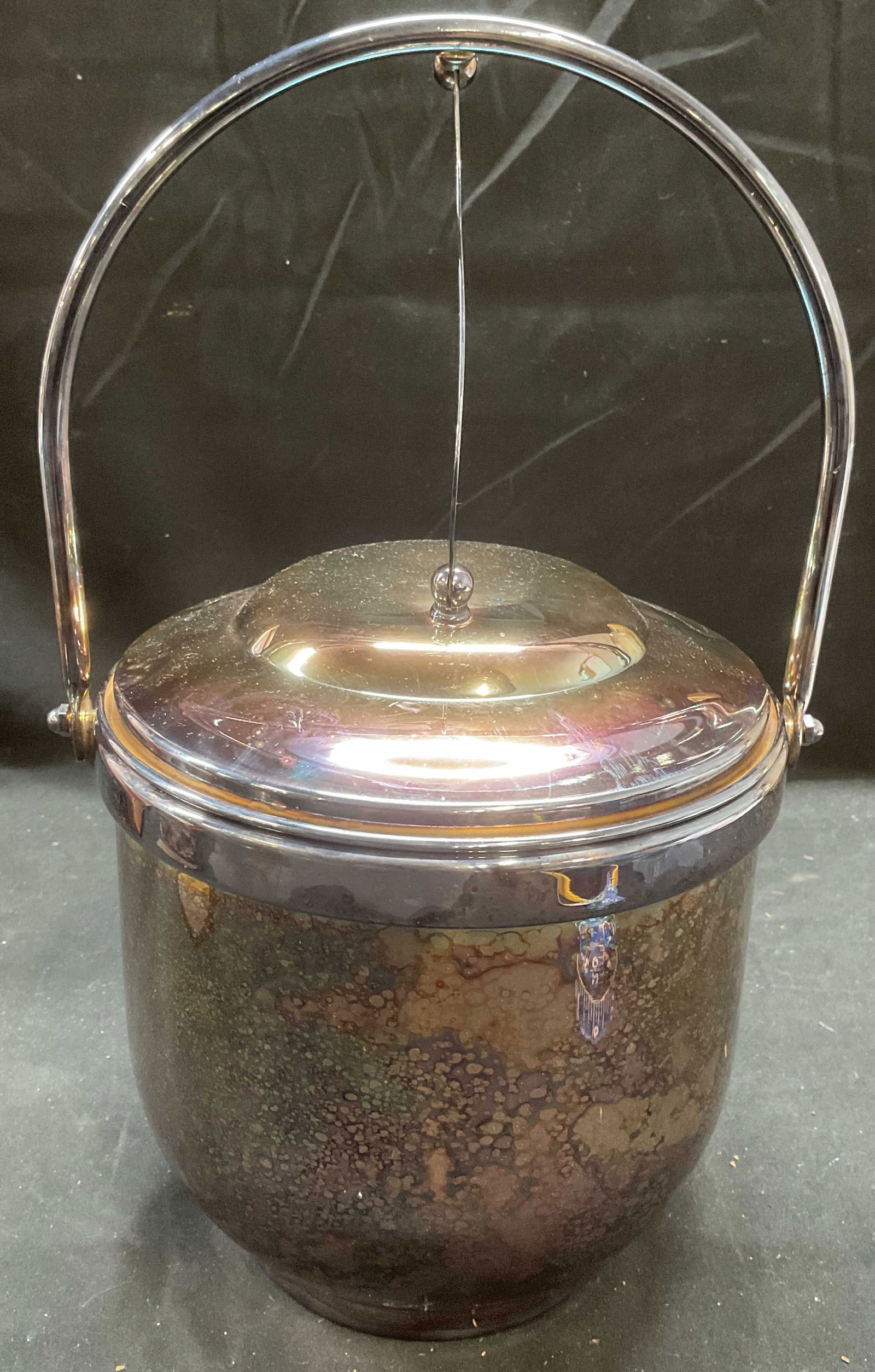 Vtg GORHAM Silver Plated lidded Ice Bucket (1 of 7)