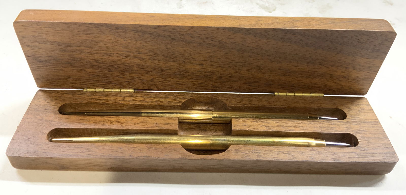 Set2 AT Cross Gold Plate Pen & Mchncl Pencil WBox (1 of 7)