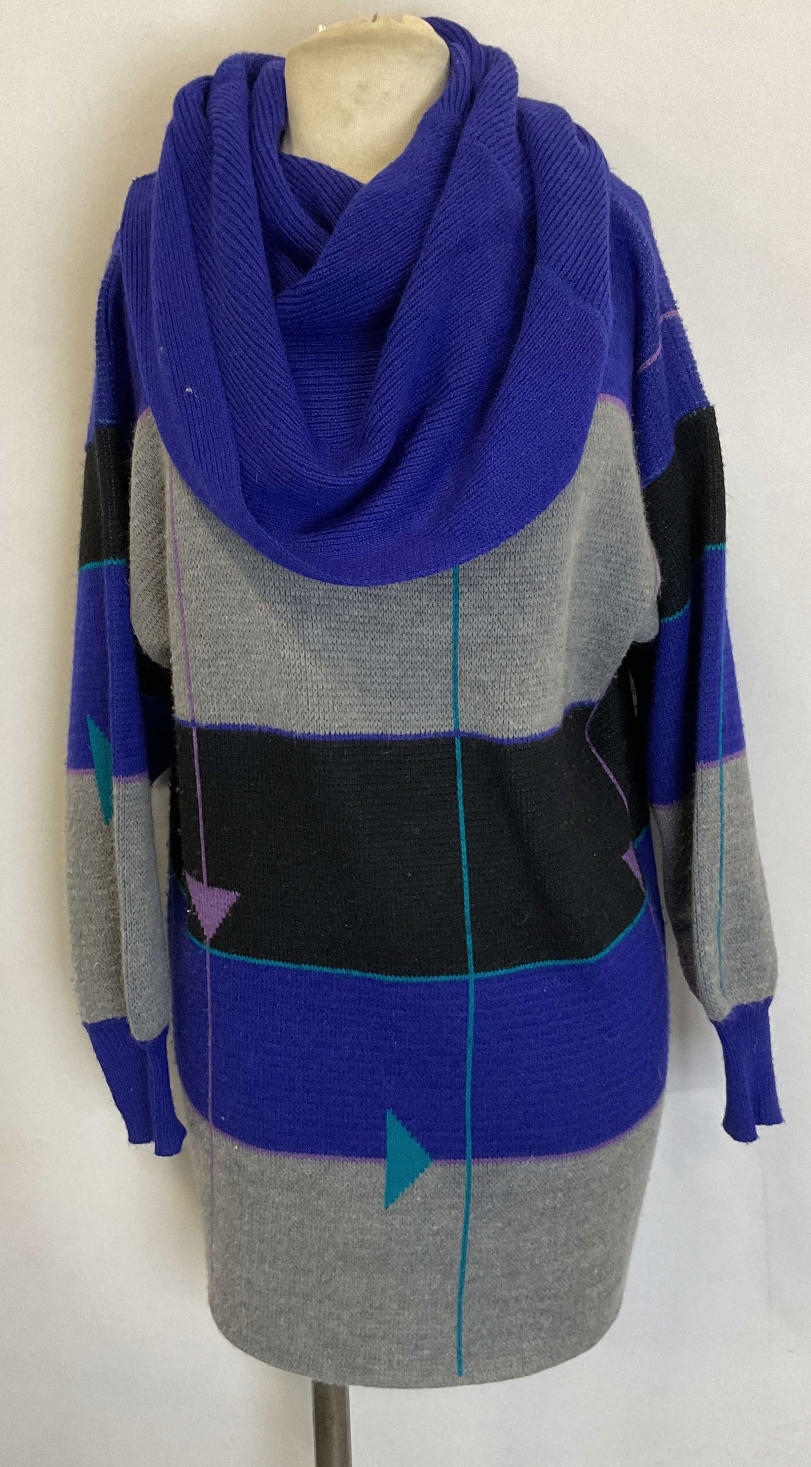 Vtg Pierre Cardin Geometric Acrylic Sweater Dress (1 of 9)