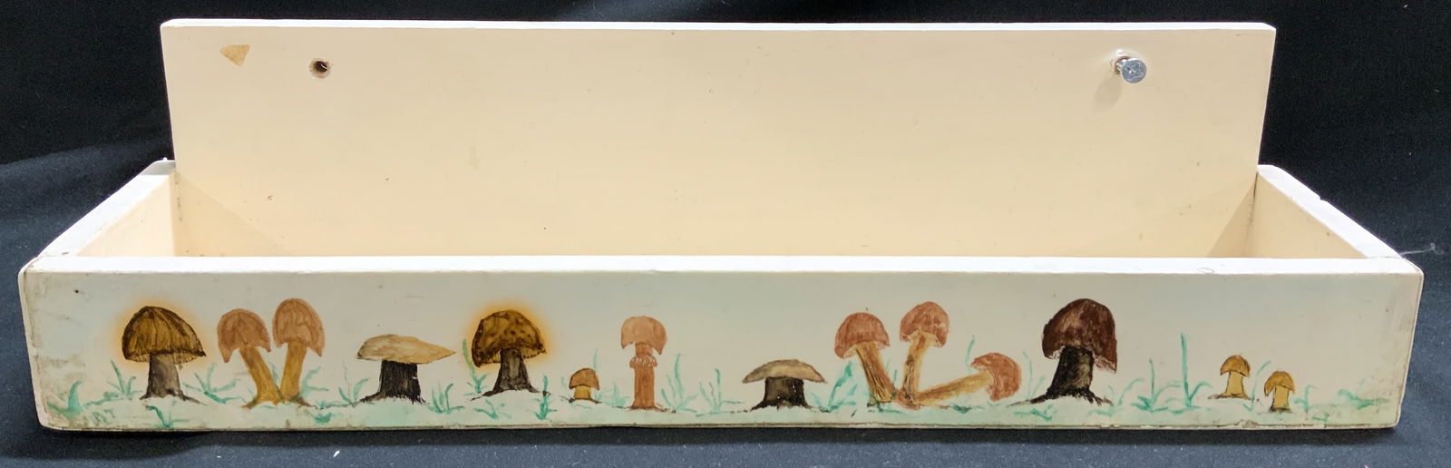 Vntg Hand Painted Mushroom Wooden Shelf (1 of 6)